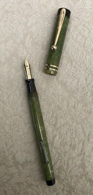 Vintage 1930’s Sheaffer 5 - 30 Fountain Pen,  Jade Green,  14k Nib,  Extra Fine