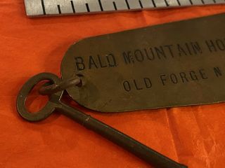 Pre 1924 Bald Mountain House (Adirondack) Old Forge NY Hotel Key Fob Vintage 2