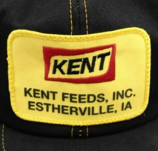 Vintage Kent Feeds Estherville IA Snapback Trucker Hat Patch K - Products USA 2