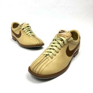 Vintage 70s/80s Nike Mens Bowling Shoes Tan Brown Swoosh Size 10 Rare