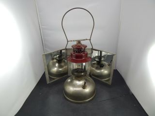 Unusual Amish - Converted Coleman Quik - Lite Agm Gas Lantern Lamp W/reflector
