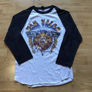 Vintage 1982 Van Halen Tour Raglan T Shirt Single Stitch 50/50 Anvil Size M