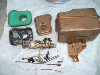 Vintage 1970 Briggs And Stratton 5 Hp Gas Tank,  Carburetor & Air Cleaner Plus