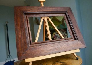 Antique Victorian Oak Picture Frame 12 " X 8 " Rebate Arts & Crafts Nouveau