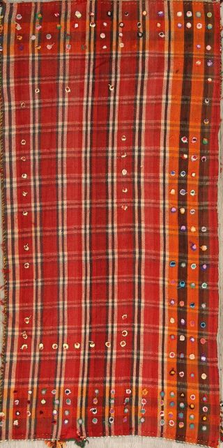 Vintage Tribal Flat - Weave 4x7 Kilim Dhurrie Oriental Hand - Woven Area Rug
