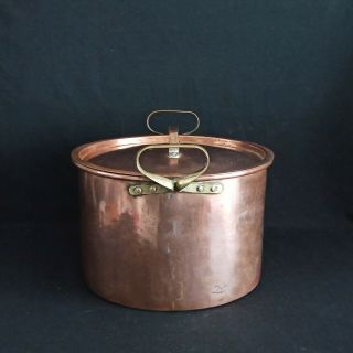 Antique Copper / Brass Pot With Lid