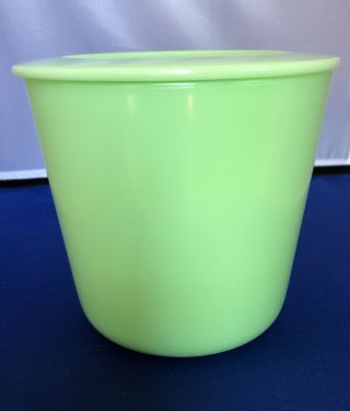 Vintage Green Mckee Jadeite / Jadite Coffee Cereal Canister Jar With Lid