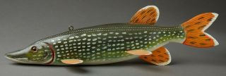 Vintage Minnesota Bill Green Fish Spearing Decoy Folk Art Fishing Lure