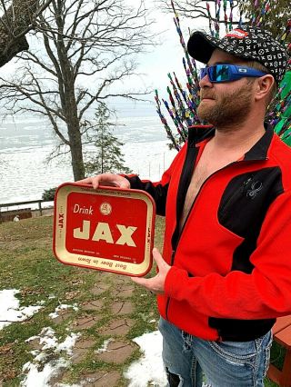 Vintage Early Jackson Brewing Jax Beer Metal Tray Sign Lone Star Pearl