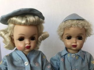 Vintage 10” Tiny Terri Lee & Tiny Jerri Lee Twins in Matching Outfits 3