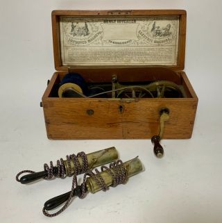 Antique Victorian Magneto Electric Shock Therapy Machine