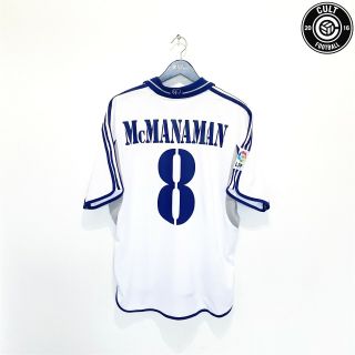 2000/01 Mcmanaman 8 Real Madrid Vintage Adidas Home Football Shirt L Liverpool