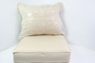 Mozaic Azpc4955 Indoor Outdoor Sunbrella Cushion Pillow Set W Corded Edges Beige