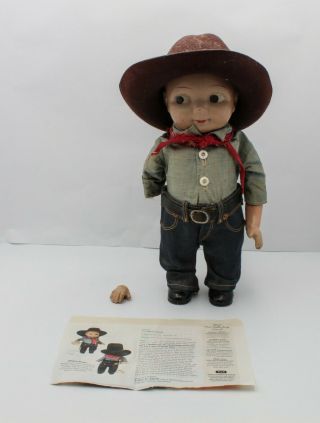 Vintage Buddy Lee " Cowboy " Doll Denim Jeans Store Display No Resv 64