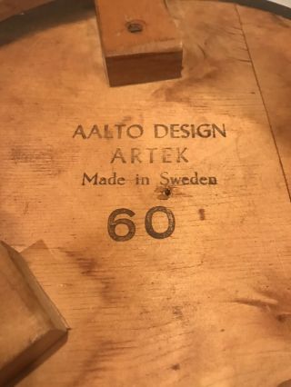 Very Early Alvar Aalto Model 60 Stools Sweden,  Both Marked Artek Mcm Mid Century