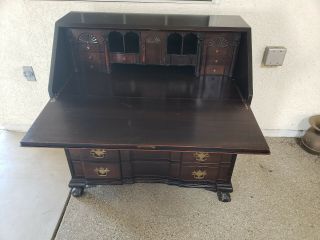 Paine Furniture Solid Mahogany Drop Front Desk 1910 - 1950