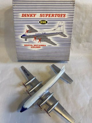 Vintage Diecast Dinky Toys Canadian Pacific Bristol Britannia Airliner Vgc