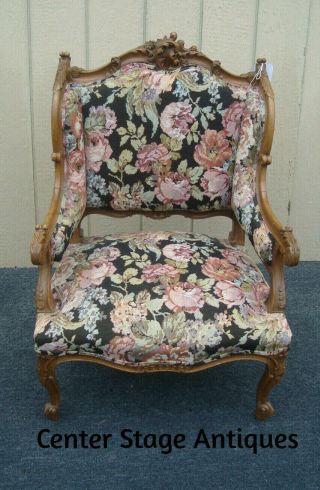 61484 Quality Custom Hand Made Carved Bergere Armchair Chair