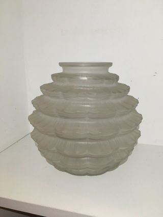 Antique Vintage Glass Decor Vase 1930’ - 1940’s Made In France.
