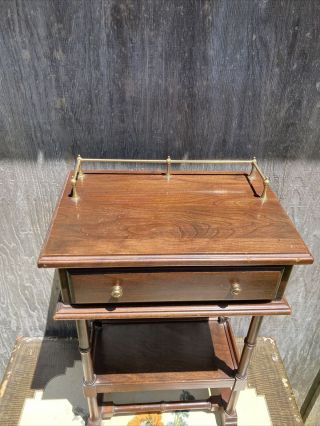 Ethan Allen Georgian Court Cordial Telephone Stand With Drawer 11 - 3006 2