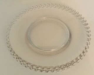 Vintage Imperial Glass Ohio Set Of 4 Dinner Plates Clear Glass Candlewick 10.  5”