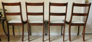 Set 4 Antique/Vtg Wunder Furniture Co.  Mahogany Duncan Phyfe Dining Side Chairs 4