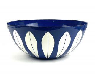 Cathrineholm Of Norway Lotus Enamel Bowl 11” Blue & White Grete Prytz Kittelsen