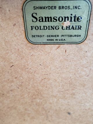 Vintage Samsonite Mid Century Modern Red Vinyl Dining Card Table & CHAIRS Set 6