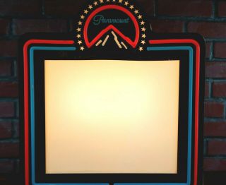 Paramount Pictures Illuminated Marquee Movie Poster Light Up Sign Vintage Staven