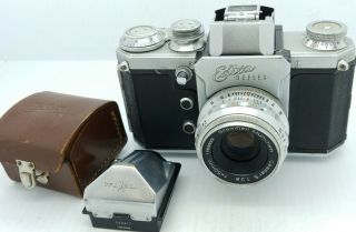 Vintage Edixa Reflex Film Camera W/ F2.  8 Steinheil Cassar S 50mm Lens