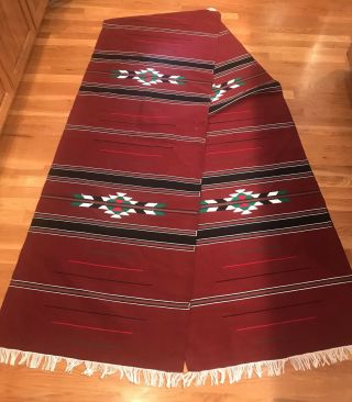 Vintage Navajo Hand Woven Rug Runner Native American Indian 140”x27” Gorgeous