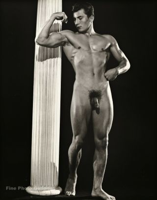 1950s Bruce Bellas Of L.  A.  Vintage Classic Male Nude Bodybuilder Photo Art 12x16