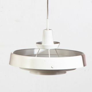 Mid Century Danish Modern Pendant Lamp Light Lyfa White Hanging Denmark