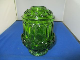 Vintage Le Smith Moon And Star Green Glass Courting Lamp Fairy Fairie