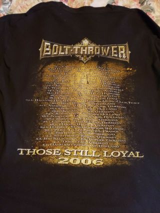 Vintage Bolt Thrower Shirt Longsleeve 2006 Tour XL Cannibal Corpse Obituary 3