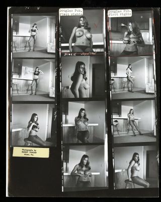 1969 Bunny Yeager Pin - Up Contact Sheet 11 Frames Uschi Digard Ultravixen Cult Nr