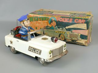 Rare Vintage Nomura Mystery Police Car Toy - Box |150