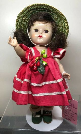 7” Vintage Vogue Ginny Doll Strung Brunette 1953 424 Tiny Miss Ac