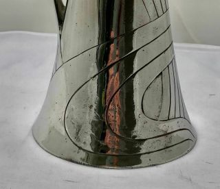 tall Orion secessionist jugendstil art nouveau pewter claret jug c 1910 3