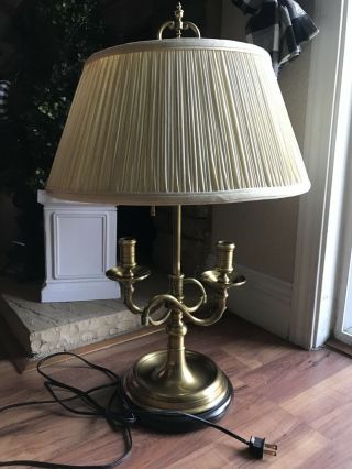 Vintage Mid - Century Frederick Cooper Wildwood Candelabra Bouillotte Table Lamp