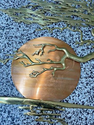 Bijan Brass Bonsai Tree Sculpture Set 2