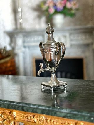 Rare Miniature Dollhouse Artisan Sterling Eugene Kupjack Coffee Hot Water Urn