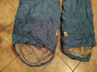 Vtg The NORTH FACE CATS MEOW 20F 7C LONG SYNTHETIC FILL SLEEPING BAG MUMMY Pair 2