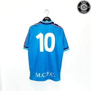 1997/99 Kinkladze 10 Manchester City Vintage Home Kappa Football Shirt (l)