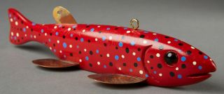 Minnesota Jay Mcevers Fish Spearing Decoy - Folk Art Fishing Lure