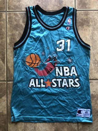Vintage Champion 1996 Nba All Star Game Jersey Shirt Reggie Miller
