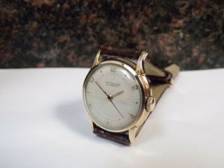 Wittnauer (10k G.  F) Vintage Mens Auto Wristwatch (l@@k)