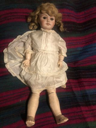 Sfbj Paris - French Antique Bisque Doll,  20”,  Composite Body,  Sleeping Eyes