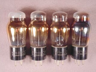 4 01a Philco Engraved Base Hifi Antique Radio Amp Vintage Vacuum Tubes Codes A5