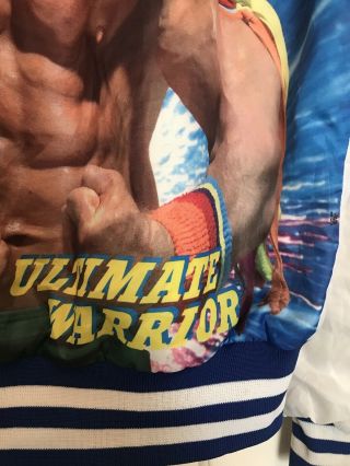 Vintage WWF Ultimate Warrior Button Up Jacket Size Medium chalk line WWE 2